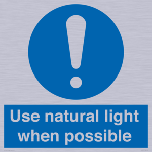 Use natural light when possible